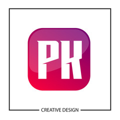 Initial Letter PK Logo Template Design Vector Illustration