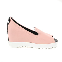 Women's demi-season shoes leather on white background