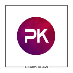 Initial Letter PK Logo Template Design Vector Illustration