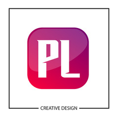 Initial Letter PL Logo Template Design Vector Illustration