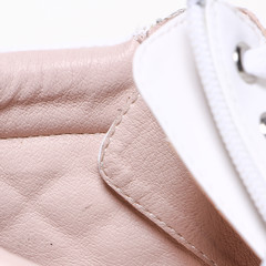 Parts of footwear on a white background.