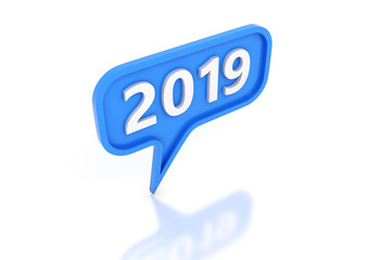 New Year 2019 Creative Design Concept - 3D Rendered Image