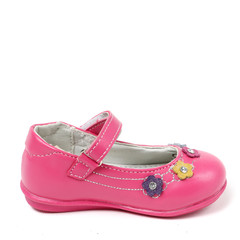 Women's flats shoes leather isolated on white background