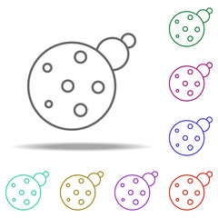 parade of planets icon. Elements of Cartooning space in multi color style icons. Simple icon for websites, web design, mobile app, info graphics