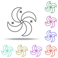 galaxy icon. Elements of Cartooning space in multi color style icons. Simple icon for websites, web design, mobile app, info graphics