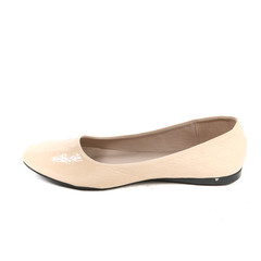 Women's flats shoes leather isolated on white background