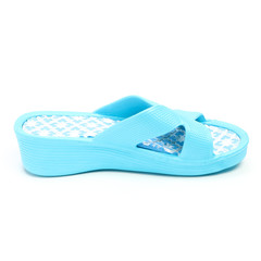 Women's flats shoes leather isolated on white background