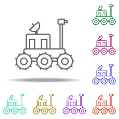 rover icon. Elements of Cartooning space in multi color style icons. Simple icon for websites, web design, mobile app, info graphics