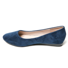 Women's flats shoes leather isolated on white background