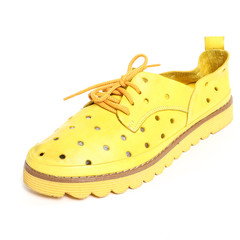 Women's flats shoes leather isolated on white background