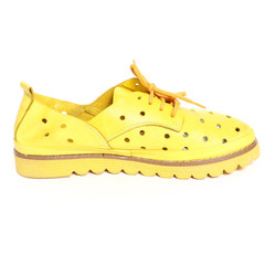 Women's flats shoes leather isolated on white background