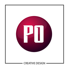Initial Letter PO Logo Template Design Vector Illustration