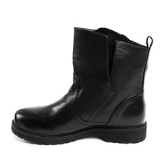 Women's leather demi-season shoes isolated on white background