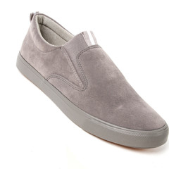 Women's leather demi-season shoes isolated on white background