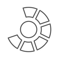  Circle cart infographic diagram for your design. Business chart elements.