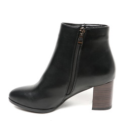 Women's leather platform shoes isolated on white background