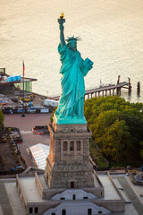 New York Statue of Liberty from aerial view © PhotoSpirit