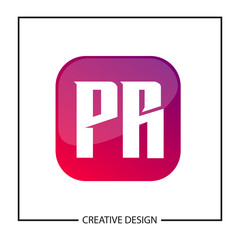 Initial Letter PR Logo Template Design Vector Illustration