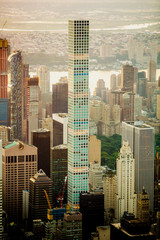 Obraz premium New York city at sunset aerial view