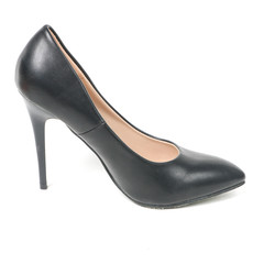 Women's leather platform shoes isolated on white background