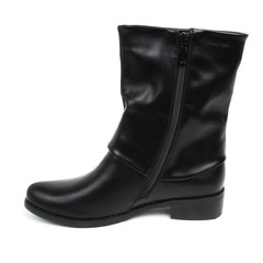 Women's demi-season high boots isolated on white background