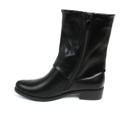 Women's demi-season high boots isolated on white background