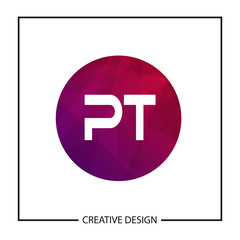 Initial Letter PT Logo Template Design Vector Illustration