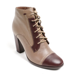 Women's demi-season high boots isolated on white background