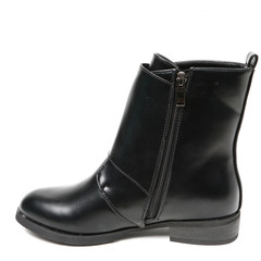 Women's demi-season high boots isolated on white background