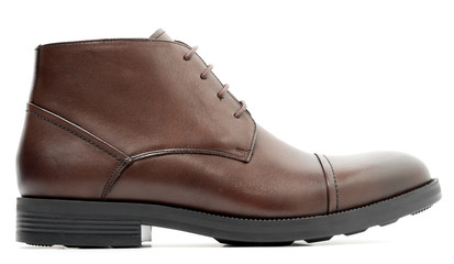 Boots men on white background