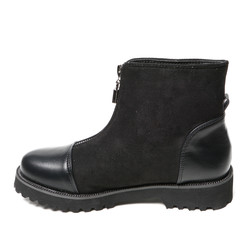 Women's demi-season high boots isolated on white background