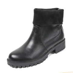 Women's demi-season high boots isolated on white background