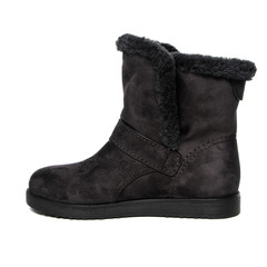 Women's demi-season high boots isolated on white background