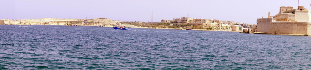 Fort Sant' Angelo guarding the Grand Harbor of  Valletta, Malta