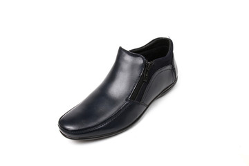 Classic office leathers man shoes isolated on white background.