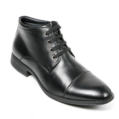 Classic office leathers man shoes isolated on white background.