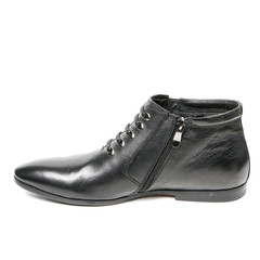 Classic office leathers man shoes isolated on white background.