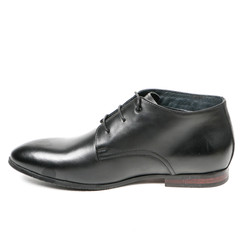 Classic office leathers man shoes isolated on white background.