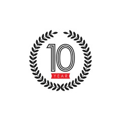 10 Year Celebrate Vector Template Design Illustration