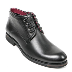 Classic office leathers man shoes isolated on white background.