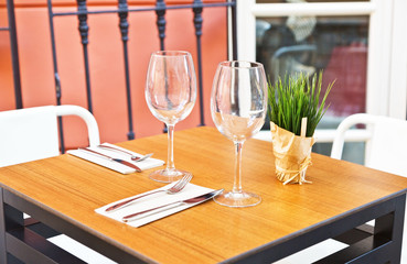 Outdoor restaurant patio