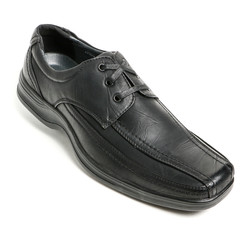 Classic office leathers man shoes isolated on white background.