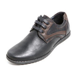 Classic office leathers man shoes isolated on white background.