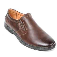 Classic office leathers man shoes isolated on white background.