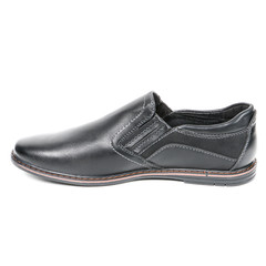 Classic office leathers man shoes isolated on white background.