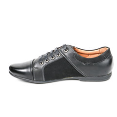 Classic office leathers man shoes isolated on white background.