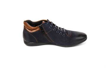 Stylish causal man shoe on white background.
