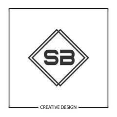 Initial Letter SB Logo Template Design Vector Illustration