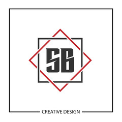 Initial Letter SB Logo Template Design Vector Illustration