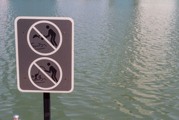 no fishing sign